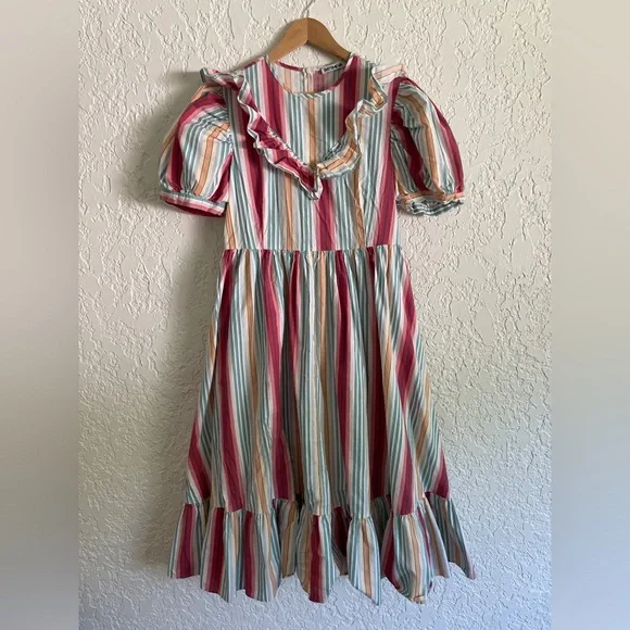 Batsheva | Dresses | Batsheva Rare Striped Midi Dress | Poshmark